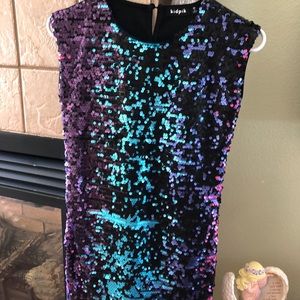 Girls knee length sequin dress